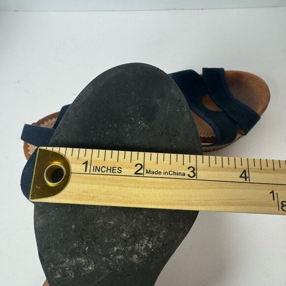 CHLOE Blue Wedge Open Toes Sandal Heel Size 40 - Picture 7 of 7